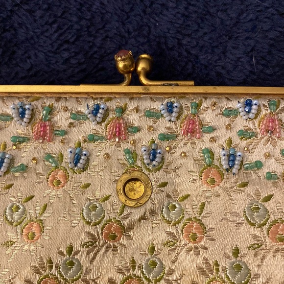 Vintage 60s Duizend-Gans Paris couture beaded clutch - Picture 5 of 16